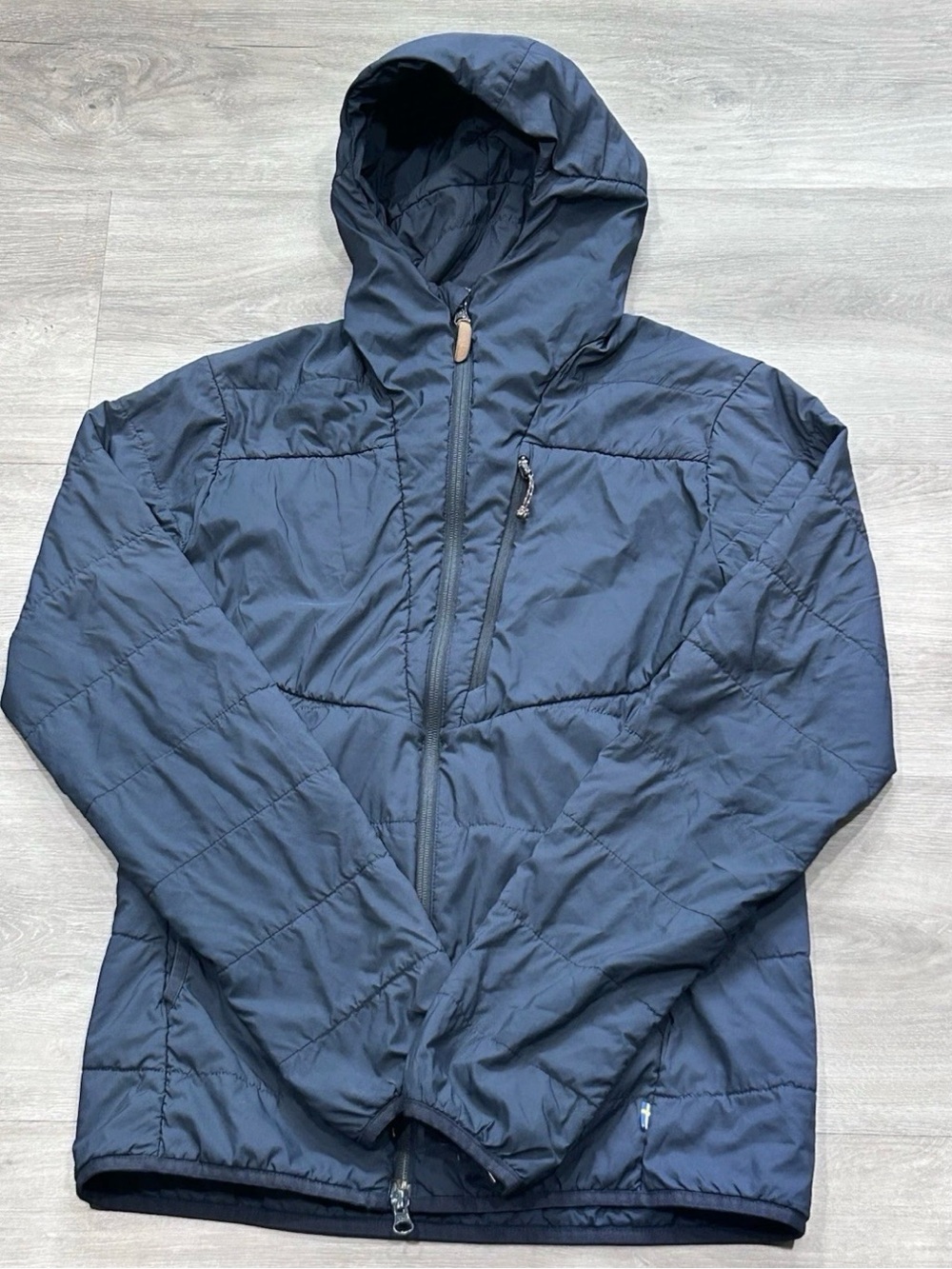 Fjällräven Keb Padded Hoodie Women’s Small Navy Blue Insulated Jacket Trekking